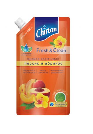 Жидкое крем-мыло Chirton "Персик и абрикос" , 500 мл