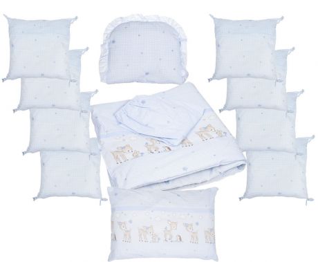 Сонный гномик Комплект белья для новорожденных Оленята цвет голубой 13 предметов