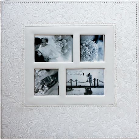 Фотоальбом свадебный "Brauberg", 20 магнитных листов, 4 рамки для фото, 30 x 32 см. 390691