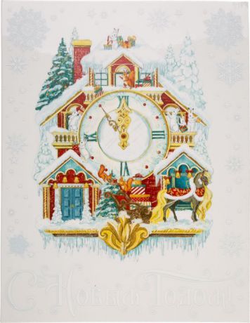 Новогоднее оконное украшение Magic Time "Зимний терем", 30 x 38 см