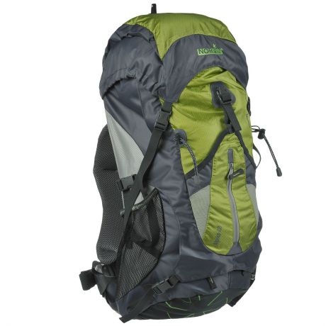 Рюкзак туристический Norfin "Alpika", цвет: серый, неоновый желтый, 40 л