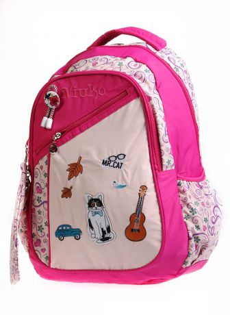 Рюкзак школьный Vittorio Richi,K05RN172_2,розовый, бежевый