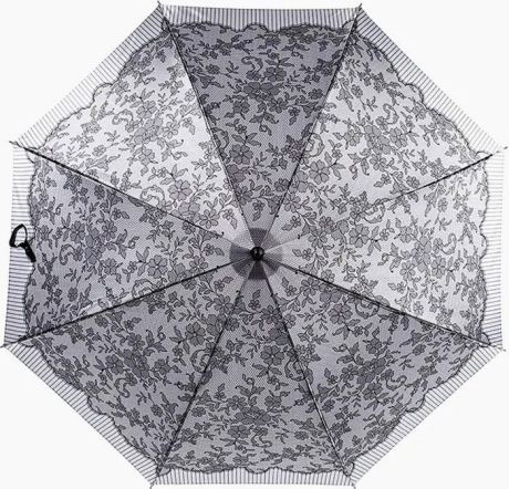 Зонт-трость женский Fabretti, полуавтомат, цвет: серый. 1729