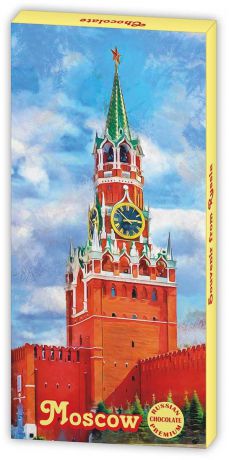 Дилан+ Шоколадный набор Москва Спасская башня, 12 шт по 5 г