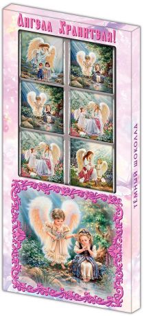 Дилан+ Шоколадный набор Ангела Хранителя розовый, 10 шт по 5 г