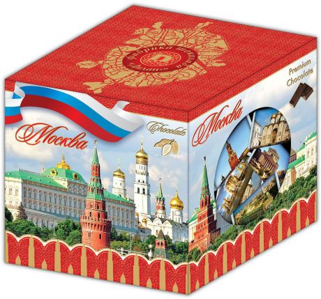 Дилан+ Шоколадный набор кубик Москва, 30 шт по 5 г