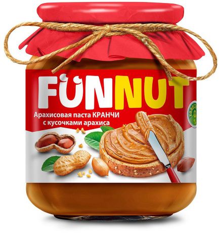 Арахисовая паста без масла Funnut "Кранчи", 340 г