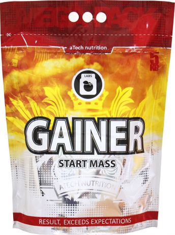Гейнер aTech Nutrition "Gainer Start Mass", печенье и карамель, 5000 г