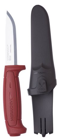 Нож туристический Morakniv "Basic 511", цвет: красный, стальной, длина лезвия 9,1 см