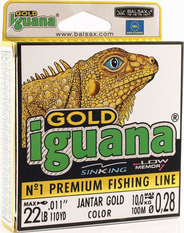 Леска Balsax Iguana Gold, 100 м, 0,28 мм, 10,0 кг