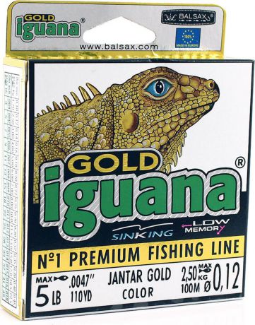 Леска Balsax Iguana Gold, 100 м, 0,12 мм, 2,5 кг