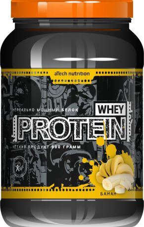Протеин cывороточный aTech Nutrition Whey Protein 100%, бананас, 900 г