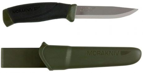 Нож туристический Morakniv "Companion MG (S)", цвет: хаки, черный, стальной, длина лезвия 10,3 см