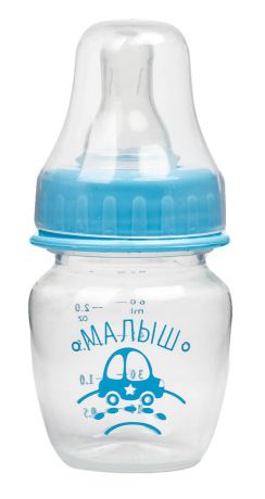 Бутылочка для кормления Крошка Я "Малыш", 2463784, голубой, 60 мл