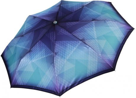 Зонт женский Fabretti, автомат, 3 сложения, цвет: голубой. L-17121-2