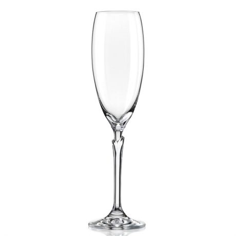 Набор бокалов для шампанского Bohemia Crystal "Лили", 220 мл, 6 шт