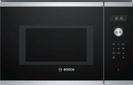 Встраиваемая микроволновая печь Bosch BFL554MS0, серебристый, черный