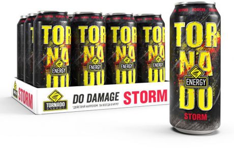 Энергетический напиток Tornado Energy Storm, 12 шт по 450 мл