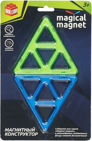 Конструктор магнитный Unicon Magical Magnet, 2905364, салатовый, оранжевый