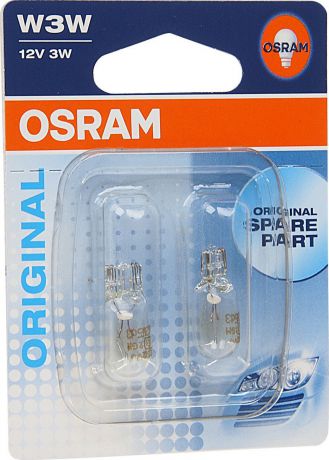 Лампа автомобильная Osram W3W (W2.1*9.5d) 12V, 282102B, 2 шт