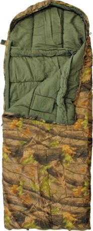 Спальный мешок Woodland Berloga 400 R, 70436, правосторонняя молния, зеленый, коричневый, оливковый