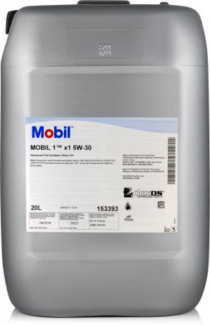 Моторное масло Mobil 1 x1, 153393, синтетическое, 5W-30, 20 л