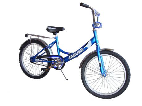 Детский двухколесный велосипед Jaguar MS-202 steel синий