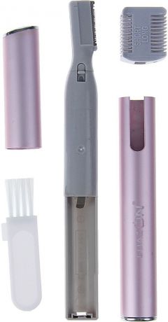 Депилятор электрический для коррекции бровей Luazon Home LEP-05, с кисточкой, розовый
