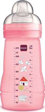 Бутылочка для кормления MAM Easy Active, розовый, 270 мл