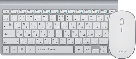 Комплект мышь + клавиатура Qumo Combo K12/M20, серебристый