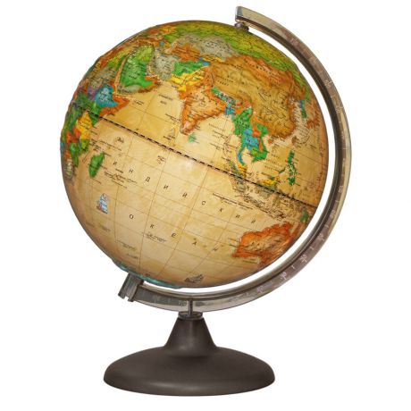 Глобусный мир Глобус с политической картой, "Ретро-Александр", рельефный, диаметр 25 см