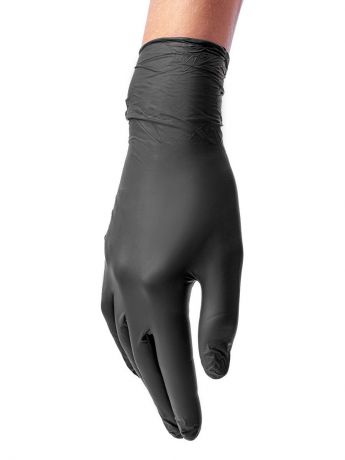 Перчатки хозяйственные Benovy, черные, нитриловые, 50 пар