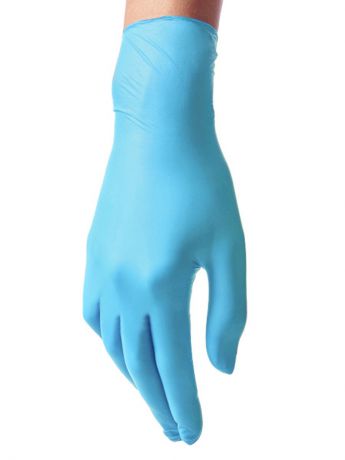 Перчатки хозяйственные Benovy, небесно-голубые, нитриловые, 50 пар