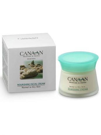 Антивозрастной питательный крем для лица для нормальной, сухой кожи с минералами Мертвого моря, 50мл, Canaan