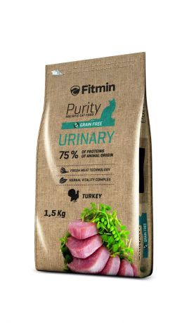 Fitmin Cat Purity Urinary беззерновой корм для взрослых кошек, способствующий правильной работе мочевой системы 1,5кг
