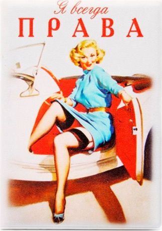 Обложка для автодокументов женская Бюро находок "Я всегда права", OA14, белый, красный