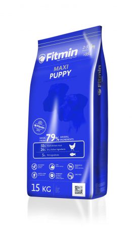 Fitmin dog Maxi Puppy корм для щенков, беременных и кормящих собак крупных пород 15кг