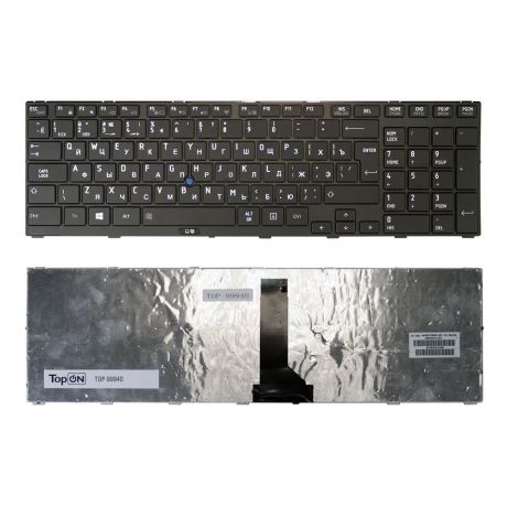 Клавиатура TopOn Toshiba Tecra R850, Satellite Pro R850 Series. Г-образный Enter. С черной рамкой. PN: MP-10K96SU6356., TOP-99940, черный