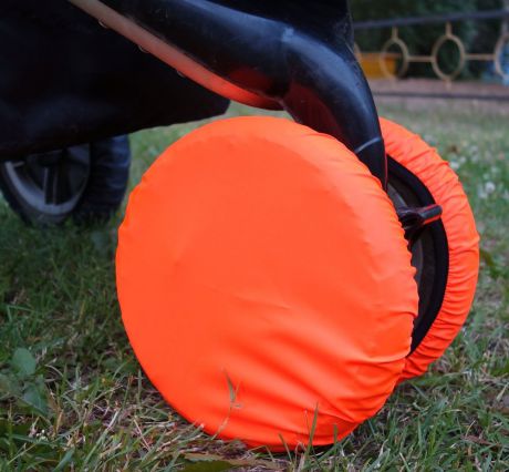 Чудо-Чадо Чехлы на колеса для коляски диаметр 18-23 см цвет оранжевый 2 шт