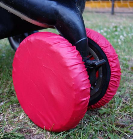 Чудо-Чадо Чехлы на колеса для коляски диаметр 18-23 см цвет красный 2 шт