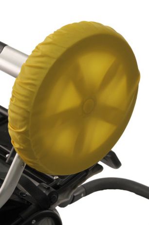 Чехлы на колеса коляски Чудо-чадо, CHK01-006, желтый, диаметр 28-34 см, 4 шт