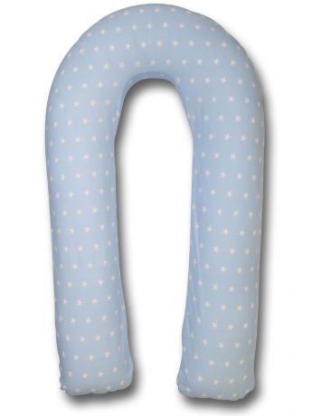 Подушка для кормящих и беременных Body Pillow форма U звезды, голубой