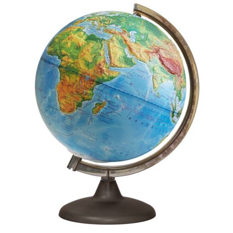 Глобусный мир Глобус с физической картой, рельефный, диаметр 25 см