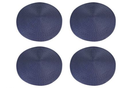 Набор 4-х круглых салфеток "Синее небо" 38*38 см., PVC.