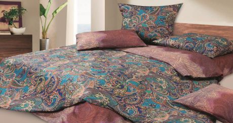 Комплект постельного белья Ecotex КГД "Султан" КПБ "Гармоника" дуэт (50х70-2 70х70-2) сатин-комфорт, разноцветный