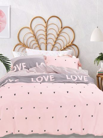 Комплект постельного белья Jardin 3620_LOVE-1, розовый