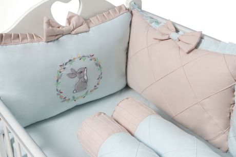 Бортики для детской кровати "Mon Lappin" 9 предметов c валиками