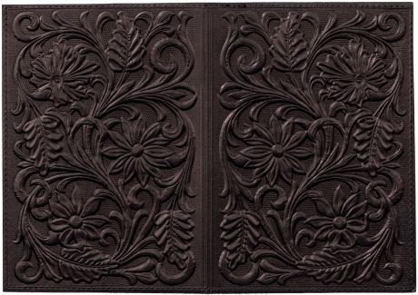 Обложка для паспорта TRIWESTA Цветы, темно-коричневый