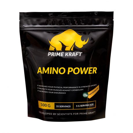 Напиток сухой Prime Kraft "Amino Power", коктейль фруктово-ягодный, арбуз, 500 г