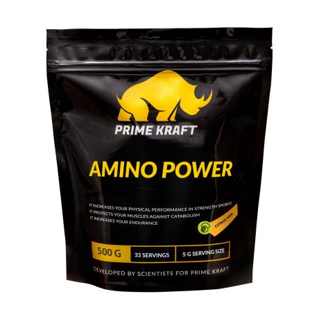 Напиток сухой Prime Kraft "Amino Power", коктейль фруктово-ягодный, цитрусовый микс, 500 г